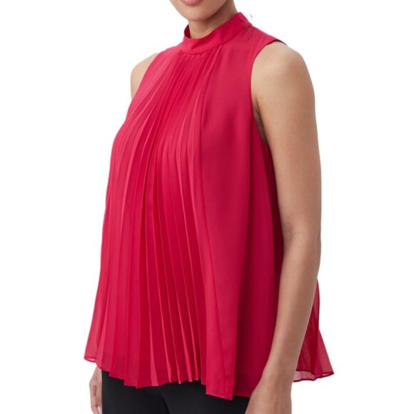 Trina Turk 'Farasha' Sleeveless Pleated A-Line Top, Fairy Fuchsia - Picture 2 of 3